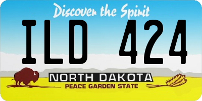 ND license plate ILD424