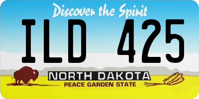ND license plate ILD425