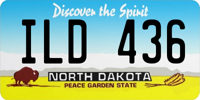 ND license plate ILD436
