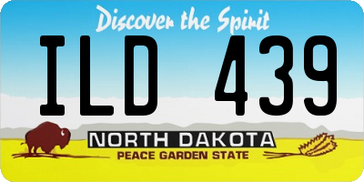 ND license plate ILD439