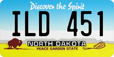 ND license plate ILD451