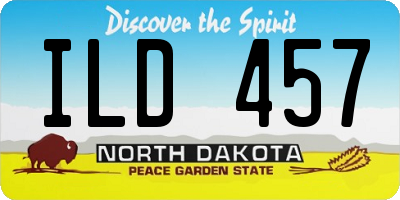ND license plate ILD457