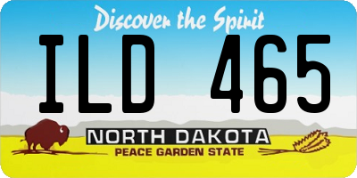 ND license plate ILD465