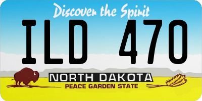 ND license plate ILD470