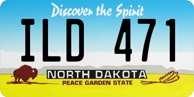 ND license plate ILD471