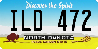 ND license plate ILD472