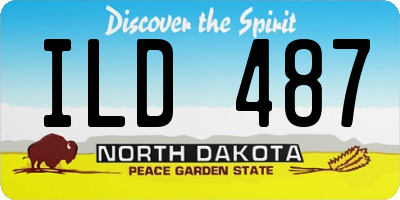 ND license plate ILD487