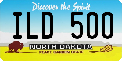 ND license plate ILD500