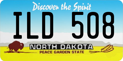 ND license plate ILD508