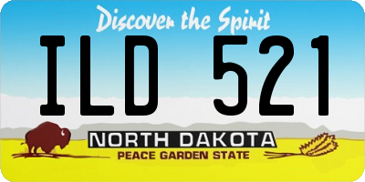 ND license plate ILD521