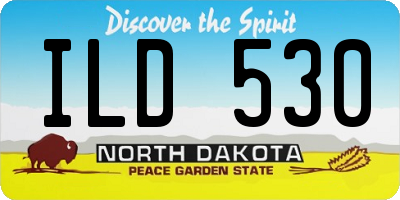 ND license plate ILD530