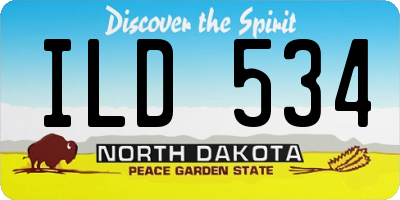 ND license plate ILD534