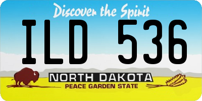 ND license plate ILD536