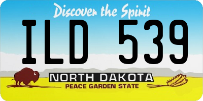 ND license plate ILD539
