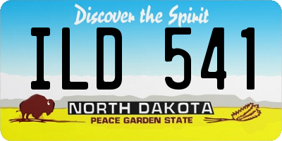 ND license plate ILD541