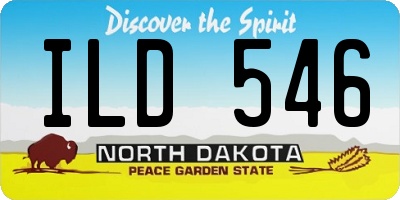 ND license plate ILD546