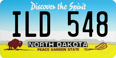 ND license plate ILD548