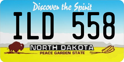 ND license plate ILD558