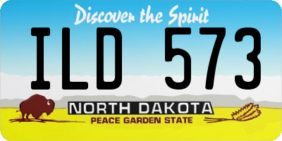 ND license plate ILD573