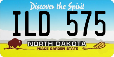 ND license plate ILD575