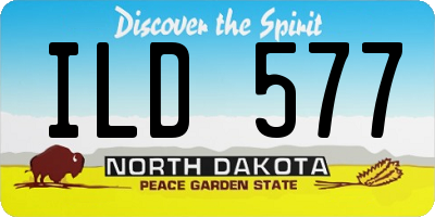 ND license plate ILD577
