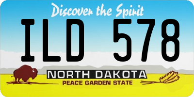 ND license plate ILD578