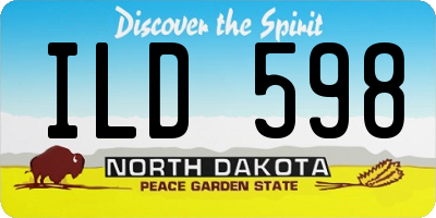ND license plate ILD598
