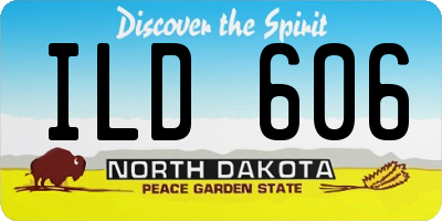 ND license plate ILD606