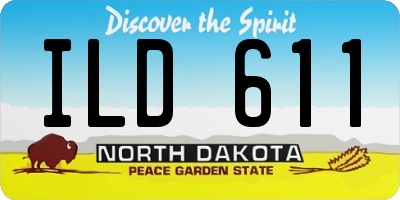 ND license plate ILD611