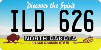 ND license plate ILD626