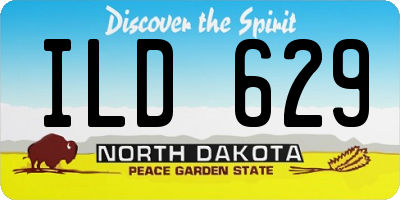 ND license plate ILD629