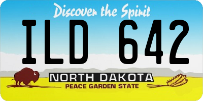 ND license plate ILD642