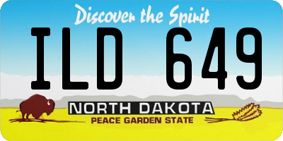 ND license plate ILD649