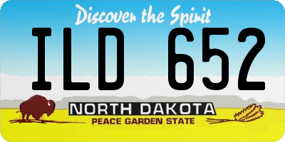 ND license plate ILD652