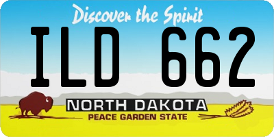 ND license plate ILD662