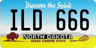 ND license plate ILD666