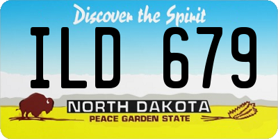 ND license plate ILD679