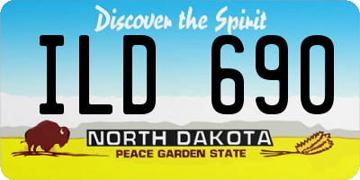 ND license plate ILD690