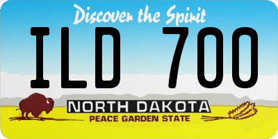 ND license plate ILD700