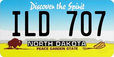 ND license plate ILD707