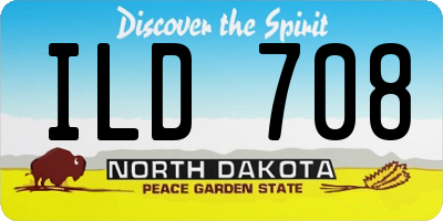 ND license plate ILD708