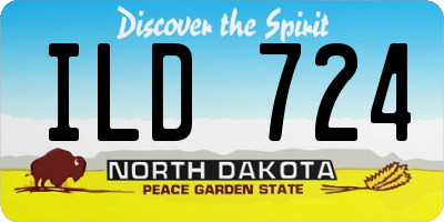 ND license plate ILD724