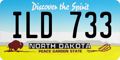 ND license plate ILD733
