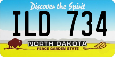 ND license plate ILD734