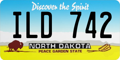 ND license plate ILD742