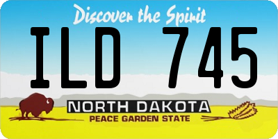 ND license plate ILD745