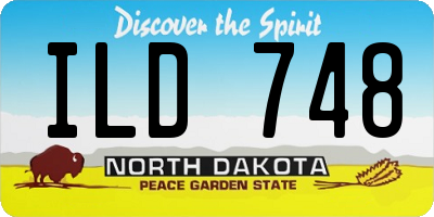 ND license plate ILD748