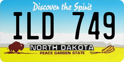 ND license plate ILD749