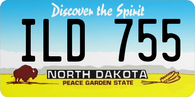 ND license plate ILD755