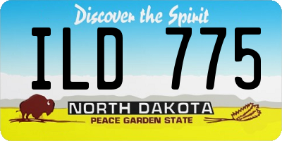 ND license plate ILD775
